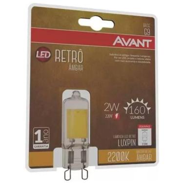 Imagem de Lâmpada Led Retrô Luxpin G9 Avant 2w~220v - 2200k Luz âmbar
