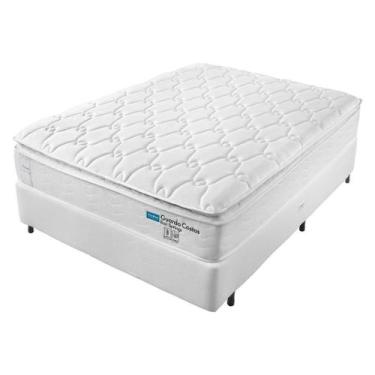 Imagem de Conjunto Box Casal Mola Ensacada Probel Bari (138x188x58cm) Branco, Br