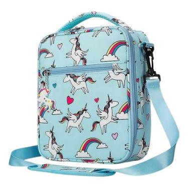 Imagem de Bolsa Lancheira Infantil Unicórnio Com Isolamento Térmico - Tibaby, Az