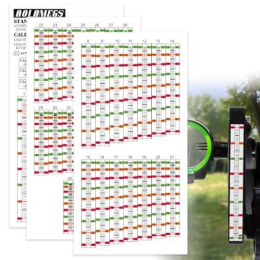 Imagem de AOLAMEGS Fita de mira para tiro com arco, fitas de mira de arco à prova de intempéries e fitas de calibração, visão em qualquer distância até 100 metros