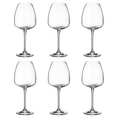 Imagem de Taça De Cristal Bohemia Para Vinho 610 ml Anser 6 Peças - Bohemia Crys