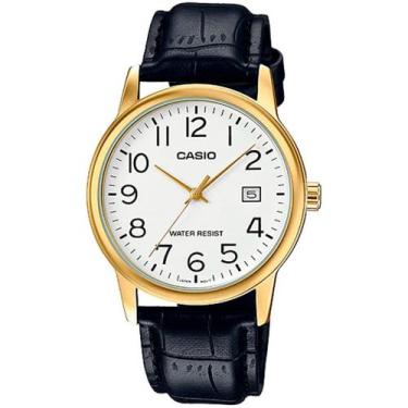 Imagem de Relógio casio masculino collection couro mtp-v002gl-7b2udf
