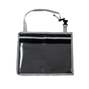 Imagem de Suporte de placa de licença com alça para pendurar, bolsa para etiqueta de test drive, capa de moldura de placa de revendedor, para carro SUV caminhão (cinza)