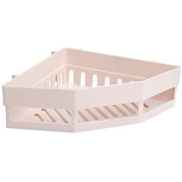 Imagem de Suporte Para Shampoo Prateleira Cantoneira Banheiro Multiuso De PláStico FixaçãO(M,Creme)
