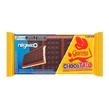 Imagem de Chocolate Chocotrio Garoto Negresco 90g, Chocolate branco e chocolate 