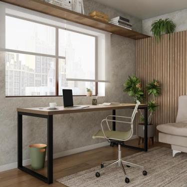 Imagem de Mesa de Escritório Dingle Carvalho 190 cm - Mobly