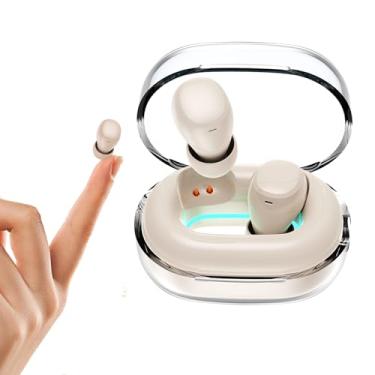 Imagem de Fones de ouvido Bluetooth pequenos invisíveis sem fio para pequenos canais auditivos de baixo perfil, menor sono, micro discreto, fones de ouvido ocultos, orelhas pequenas, mini invisíveis, pequenos