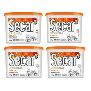 Imagem de 4 Antimofo Antiumidade Secar 180g Guarda Roupas Armários Balcão Pia Mu