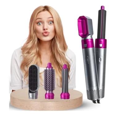 Imagem de Escova Secadora 5 em 1 Yodhe | Secador, Alisador, Modelador, Pente Elétrico Quente