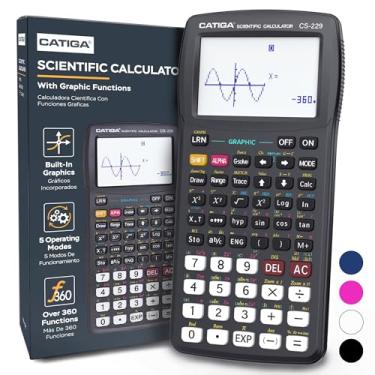 Imagem de CATIGA Calculadora científica com funções gráficas, vários modos com interface de usuário intuitiva para iniciantes e cursos avançados, ensino médio ou universitário, CS-229