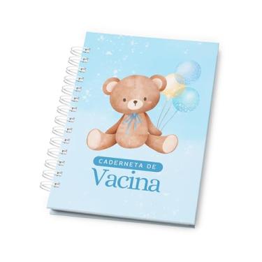 Imagem de Caderneta de Vacinação do Bebê Atualizada – Modelo SUS com Capa Dura para Menino – Registro de Vacinas, Saúde e Crescimento Infantil – Tema Urso Baloon