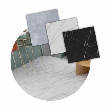 Imagem de Piso Vinilico Autocolante 12 Placas 46X46 - Marmore Carrara - Eurofloo