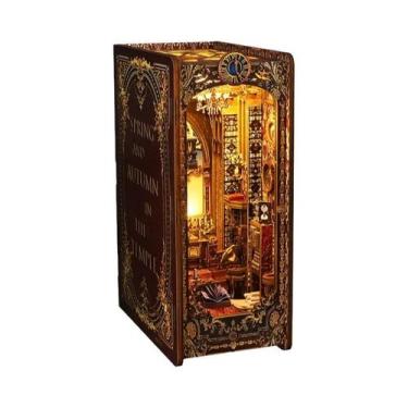 Imagem de Kit De Nook De Livros DIY Em Madeira Mini Casa De Bonecas Modelo De Qu