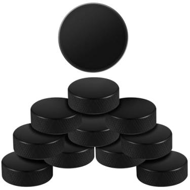 Imagem de RoundFunny 12 unidades de disco pequeno de hóquei de 3,5 x 1,5 cm, acessórios para jogos de mesa para adultos, equipamentos de entretenimento divertidos, presentes