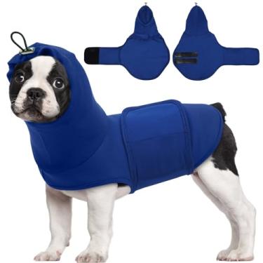 Imagem de MIGOHI Moletom com capuz calmante para cães médios, coletes de ansiedade de fogos de artifício, envoltório de orelha para cães para reduzir a ansiedade e o estresse, separação, viagem, alívio da