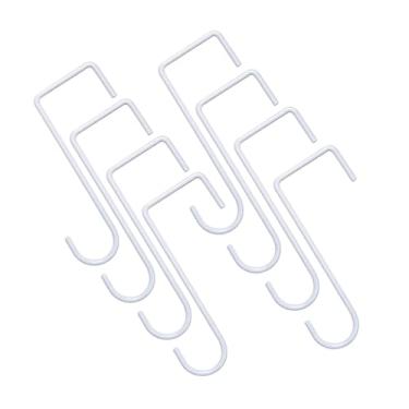 Imagem de Ｂｅｓｇａ 8 peças ganchos de cerca cabides de plantas cabides de poste de piscina portátil ganchos de pátio de cerca para casa de pássaros alimentadores de, Branco 15cm