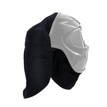 Imagem de Milageto Conjunto de capa e colete para capacete de soldagem, acessórios, equipamentos, capacete de soldador, proteção para cabeça estendida, equipamento de, Preto