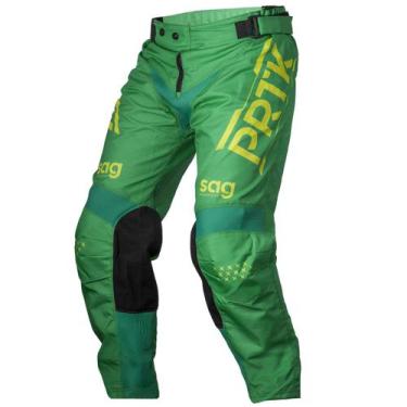 Imagem de Calça Infantil Motocross Trilha Enduro Pro Tork Sag 2022 , Verde, Amar