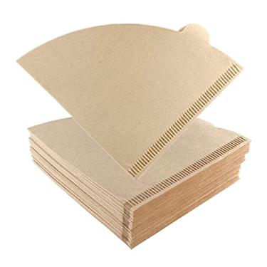 Imagem de ZHIYE 100 peças de filtro de café, papéis de filtro de cone não branqueados descartáveis tamanho 01 para coador de café e máquina de café derramar, 1-2 xícaras
