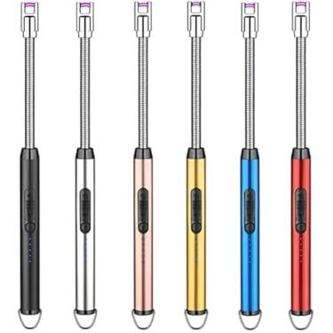 Imagem de Isqueiro Elétrico Recarregável USB | Acendedor Sem Chama com Ponta Flexível 360° | Seguro e Ecológico para Fogão, Velas, Churrasqueira, Camping, Lareira – Antivento e Sustentável Premium