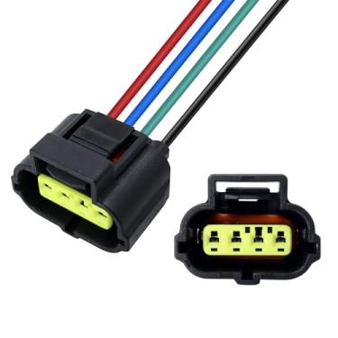 Imagem de HiSport Conector de válvula de controle de ar ocioso TPS de 4 pinos Pigtail S1931 90980-10711 compatível com Dodge Chrysler Toyota Geo Lexus Jeep KIA Mazda Suzuki Chevrolet Hyundai Plymouth Pontiac