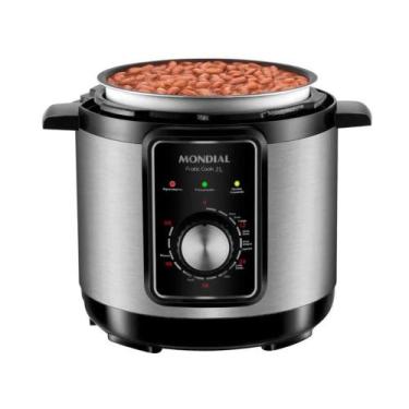 Imagem de Panela de Pressão Elétrica Mondial Pratic Cook 3L 10 Funções 700W Pret
