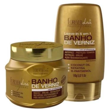 Imagem de Kit Máscara e Leave in Forever Liss Linha Banho de Verniz HC