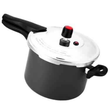 Imagem de Panela De Pressão Inox 4.5 Litros Antiaderente Teflon Fechamento Externo Cozimento Rápido Ideal Para Indução Panelas De Pressão(cinza)