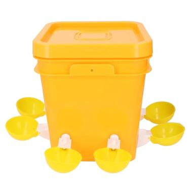 Imagem de Generic Conjunto Automático de Garanhão de Frango, Dispensador de Aves de Aves Resistentes Ao Calor para Peru de Ganso de Pato de Pássaro (Copos de água amarela)