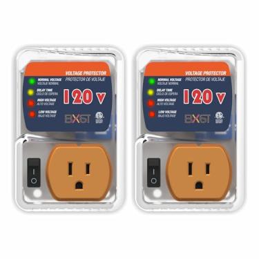 Imagem de BXST One Outlet Plug Protetor de Sobretensão Protetor de Tensão para Casa Protege Contra Alta e Baixa Tensão Protetor de Sobretensão para Refrigeradores 120V (2 Pacotes)