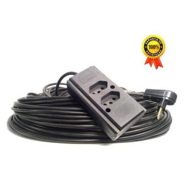 Imagem de Extensão Elétrica Profissional de 1m Com Entradas de 10 e 20A - 110V/1