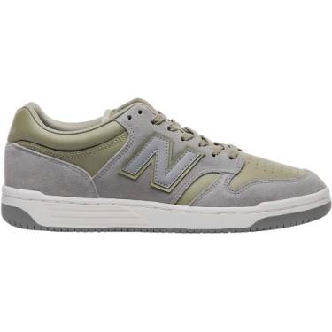 Imagem de Tenis masculino new balance 480 low, Cinza, Verde, 41