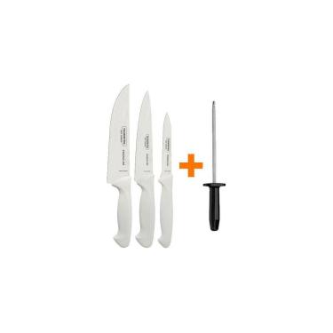 Imagem de Faqueiro Premium 3 Pç + 1 Chaira Estriada 8 Pol Tramontina