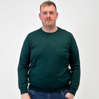 Imagem de Blusa de Lã Delkor Plus Size Básica Gola Redonda Masculina-Masculino