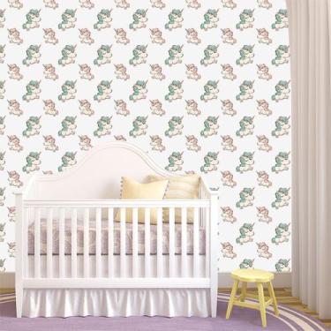 Imagem de Papel de Parede Adesivo - Unicórnio Baby Bebe - 080ppb - Allodi