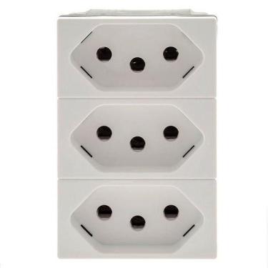 Imagem de Módulo Tomada Tripla Monobloco Pial Plus+ Legrand 615043Bc