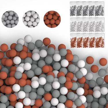 Imagem de Grânulos de pedra de filtro de cabeça de chuveiro de substituição, 15 pacotes de contas de chuveiro mineral aniônico, bolas de pedra universais para chuveiro doméstico para filtragem de água, refis de