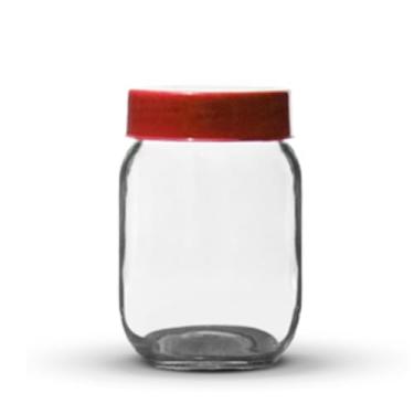 Imagem de Conjunto 15 Potes de Vidro 268ml Com Tampa Plástica Nadir Figueredo (Vermelho)