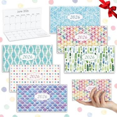 Imagem de ReliThick 6 peças de calendário de bolso 2025 para bolsa, agenda mensal, caderno, pequeno bolso, calendário, cadernos, presente de agradecimento, presente para mulheres, amigas, crianças, professores,