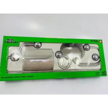 Imagem de Kit Banho Twister 5PEÇAS Fume - STEEL