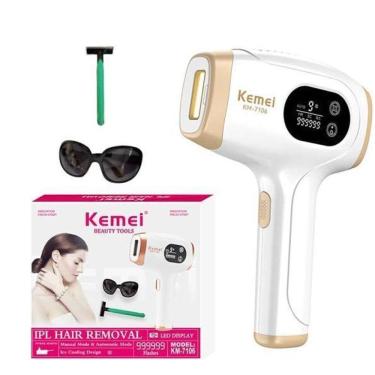 Imagem de Depilador A Laser Frio Profissional 48W Bivolt Kemei Km 7106