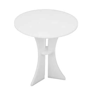 Imagem de Zhjvihx Mesa Redonda para Casa de Bonecas, Móveis Minimalistas para Dollouse 1/6 Escala de Acrílico Durável para Dollouse 1/12