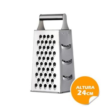 Imagem de Ralador fatiador de alimentos 4 faces multiuso aço inox - legumes quei