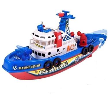 Imagem de Barquinho Lança Jato Água Barco Luz Som Movimento Boat Brinquedo - JR 