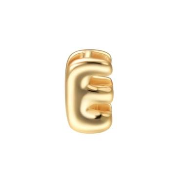 Imagem de Aleasha Colar com pingente inicial E dourado DIY acessórios adequados para corrente de 1 mm (apenas pingente)
