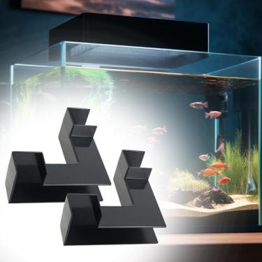 Imagem de Túnel de aquário de aquário de 1 peça/2 peças, túnel de aquário resistente em forma de L, esconderijo de decoração de tanque de peixes, túnel de esconderijo de peixes de perfil baixo com rampa de boca