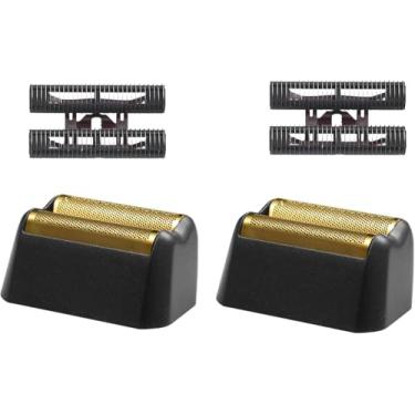 Imagem de Conjunto de lâmina e cortador de lâmina de reposição Pro 5 Star Series Finale compatível com wahl Shaver modelo 7031-100/7043-100-Para barbear masculino (3 peças-vermelho) (preto-2)