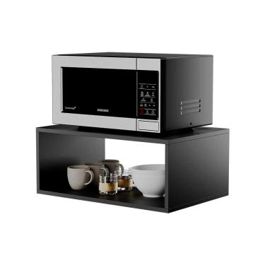 Imagem de Suporte Micro-ondas Forno Elétrico Suspenso Cozinha Preto