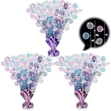 Imagem de Decorações de mesa CraftyDream Disco Music Fans 3 unidades