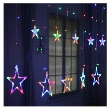 Imagem de Luzes de Natal, cortina solar de LED, 120 luzes multicoloridas - Light